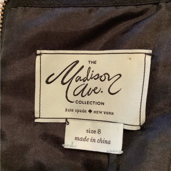 ♠️NWT Kate Spade ♠️ Black Marjory Dress♠️3D Flowers - Picture 7 of 11